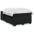 cadre de lit avec matelas noir 120x190 cm velours