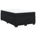 cadre de lit avec matelas noir 120x190 cm velours