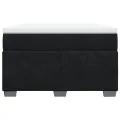 cadre de lit avec matelas noir 120x190 cm velours