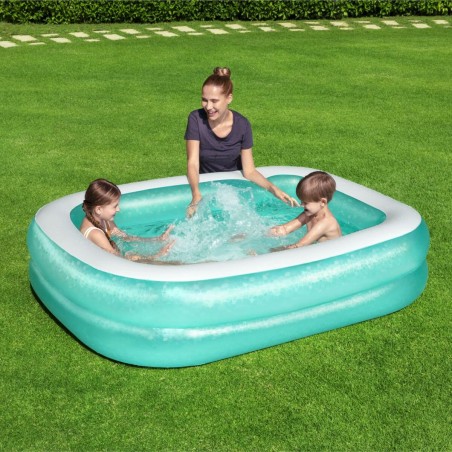 Bestway Aufblasbarer Pool 2 Kammern Rechteckig 201x150x51 cm +6 Jahre