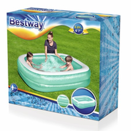 Bestway Piscina Gonfiabile 2 Camere Rettangolare 201x150x51 cm +6 Anni