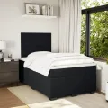 cadre de lit avec matelas Noir 120x200 cm Velours