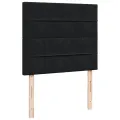 cadre de lit avec matelas Noir 120x200 cm Velours