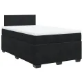 cadre de lit avec matelas Noir 120x200 cm Velours