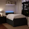 cadre de lit avec matelas Noir 120x200 cm Velours