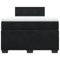 cadre de lit avec matelas Noir 120x200 cm Velours