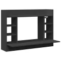 Bureau mural noir 105x48x75 cm bois d'ingénierie