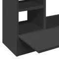 Bureau mural noir 105x48x75 cm bois d'ingénierie