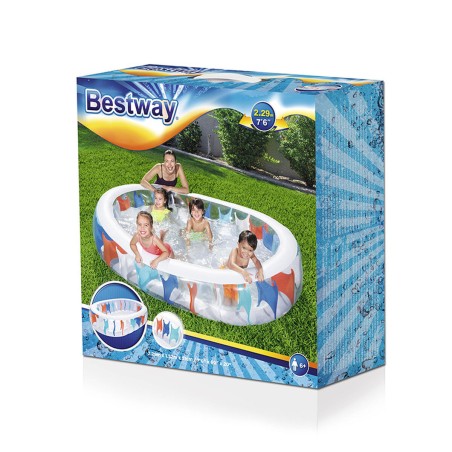 Bestway Opblaasbaar Elliptisch Zwembad 229x152x51 cm +6 Jaar Tuin 5406