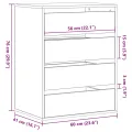 Commode d'angle chêne sonoma 60x41x76 cm bois d'ingénierie