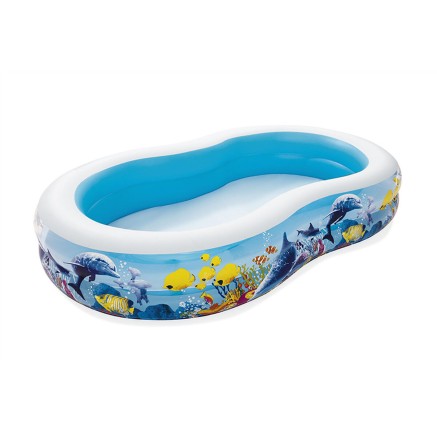 Bestway Piscine Gonflable 2 Chambres Fond Marin 262x157x46 cm +3 Ans J