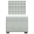 cadre de lit et matelas Gris clair 100x200cm Velours