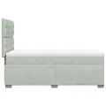 cadre de lit et matelas Gris clair 100x200cm Velours