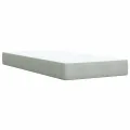 cadre de lit et matelas Gris clair 100x200cm Velours