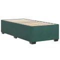 Cadre de lit sans matelas vert foncé 100x200 cm velours