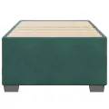 Cadre de lit sans matelas vert foncé 100x200 cm velours