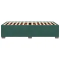 Cadre de lit sans matelas vert foncé 100x200 cm velours