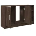 Armoire d'évier chêne marron 90x29x55 cm bois d'ingénierie