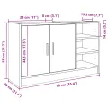 Armoire d'évier chêne marron 90x29x55 cm bois d'ingénierie