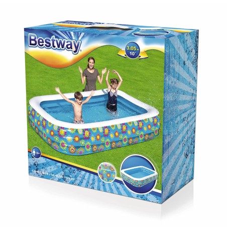 Bestway Opblaasbaar Kinderzwembad Basketbalspel 251x168x102 cm +3 jaar