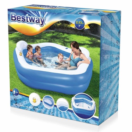 Bestway Piscina Hinchable 2 Camaras Family 213x206x69 cm +6 Años Jard