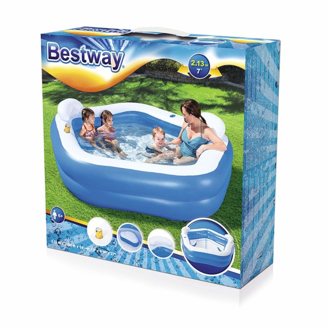 Bestway Piscina Gonfiabile 2 Camere Family 213x206x69 cm +6 Anni Giard