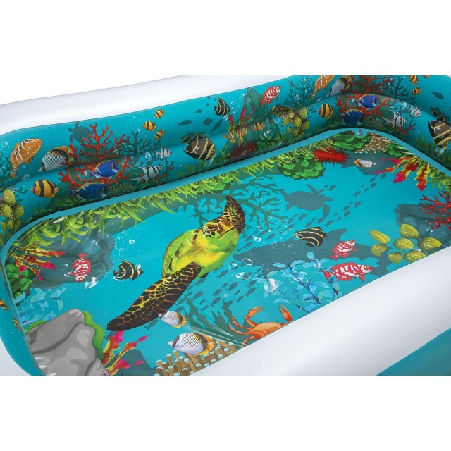 Bestway Aufblasbares Pool 2 Kammern 3D Meeresboden mit Zubehör 262x17