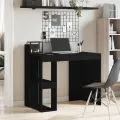 Bureau noir 103,5x56,5x94 cm bois d'ingénierie