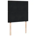 cadre de lit et matelas Noir 80x200 cm Velours