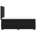 cadre de lit et matelas Noir 80x200 cm Velours