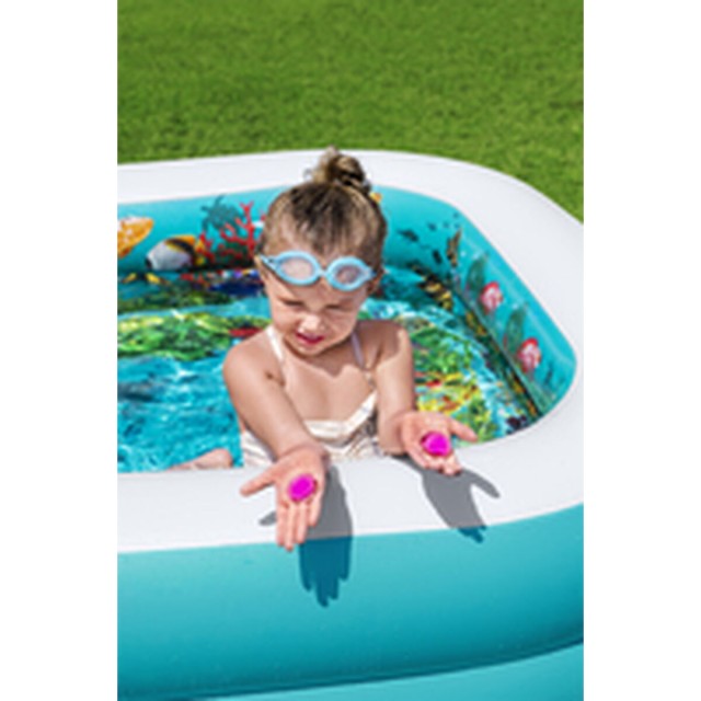Bestway Piscina Gonfiabile 2 Camere Fondo 3D Marina con Accessori 262x