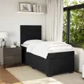 cadre de lit et matelas Noir 80x200 cm Velours