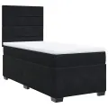 cadre de lit et matelas Noir 80x200 cm Velours