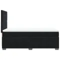 cadre de lit et matelas Noir 80x200 cm Velours