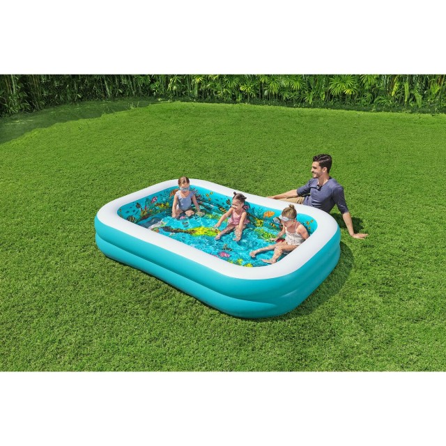 Bestway Aufblasbares Pool 2 Kammern 3D Meeresboden mit Zubehör 262x17