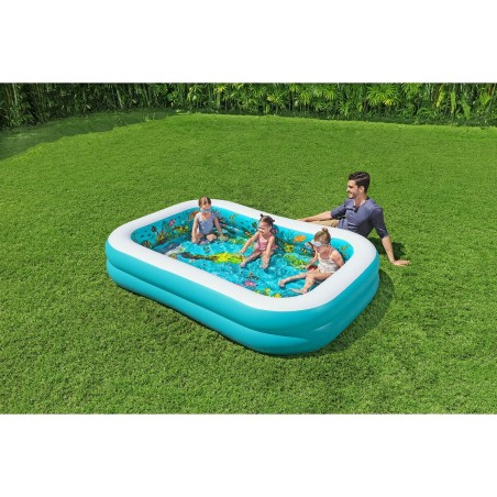 Bestway Piscina Gonfiabile 2 Camere Fondo 3D Marina con Accessori 262x