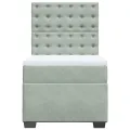 cadre de lit et matelas Gris clair 90x190 cm Velours