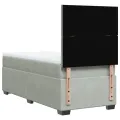 cadre de lit et matelas Gris clair 90x190 cm Velours