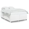 Cadre de lit sans matelas blanc 160x200 cm similicuir