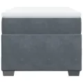cadre de lit et matelas Gris foncé 90x190 cm Velours