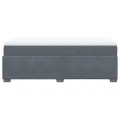 cadre de lit et matelas Gris foncé 90x190 cm Velours
