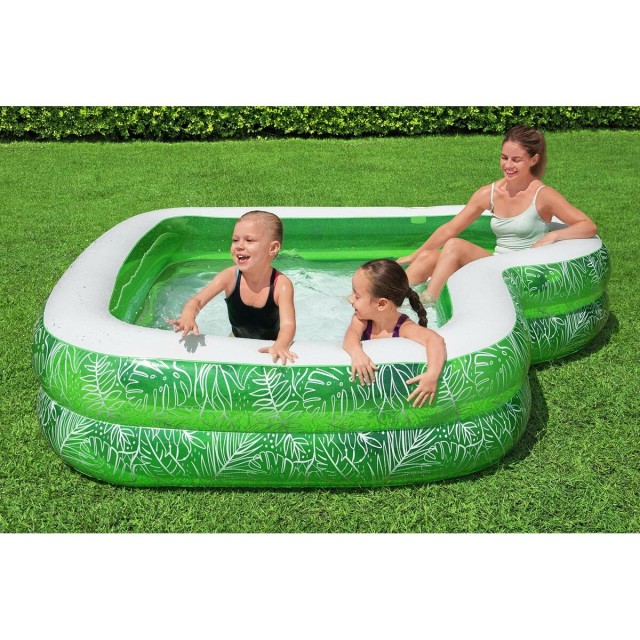 Bestway Piscina Gonfiabile 2 Camere Tropical 231x231x51 cm +6 Anni Gia
