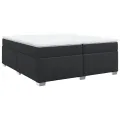 cadre de lit avec matelas Noir 200x200 cm Similicuir