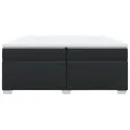 cadre de lit avec matelas Noir 200x200 cm Similicuir