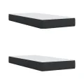 cadre de lit avec matelas Noir 200x200 cm Similicuir