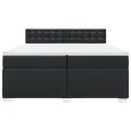 cadre de lit avec matelas Noir 200x200 cm Similicuir
