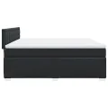 cadre de lit avec matelas Noir 200x200 cm Similicuir