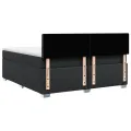 cadre de lit avec matelas Noir 200x200 cm Similicuir