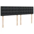 cadre de lit avec matelas Noir 200x200 cm Similicuir