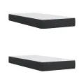 cadre de lit avec matelas Noir 200x200 cm Similicuir